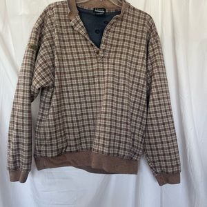 VTG Etonic Gore Windstopper Plaid Golf Windshirt jacket Large